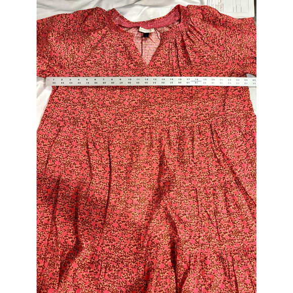 Universal Thread Bell Elbow Sleeve Mini A-Line Dress - Red - Womens X-Large - Picture 5 of 13